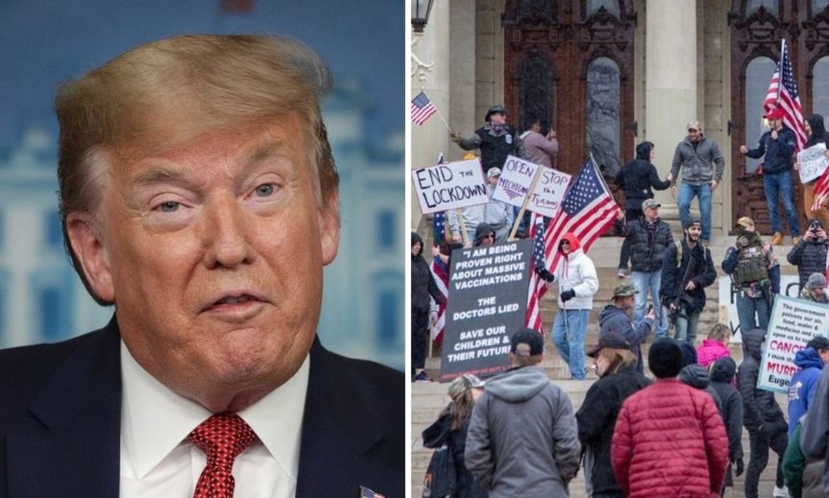 People Had the Perfect Response to Trump's Unhinged Tweets Offering Support for Anti-Lockdown Protesters