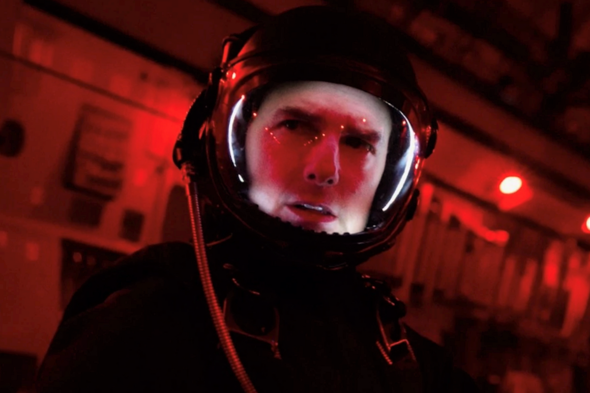 Tom Cruise in a pressurized suit