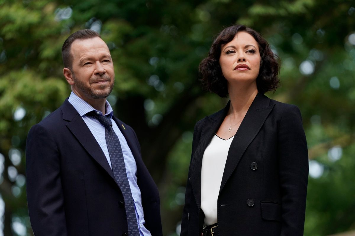 Donnie Wahlberg and Marisa Ramirez in Blue Bloods.