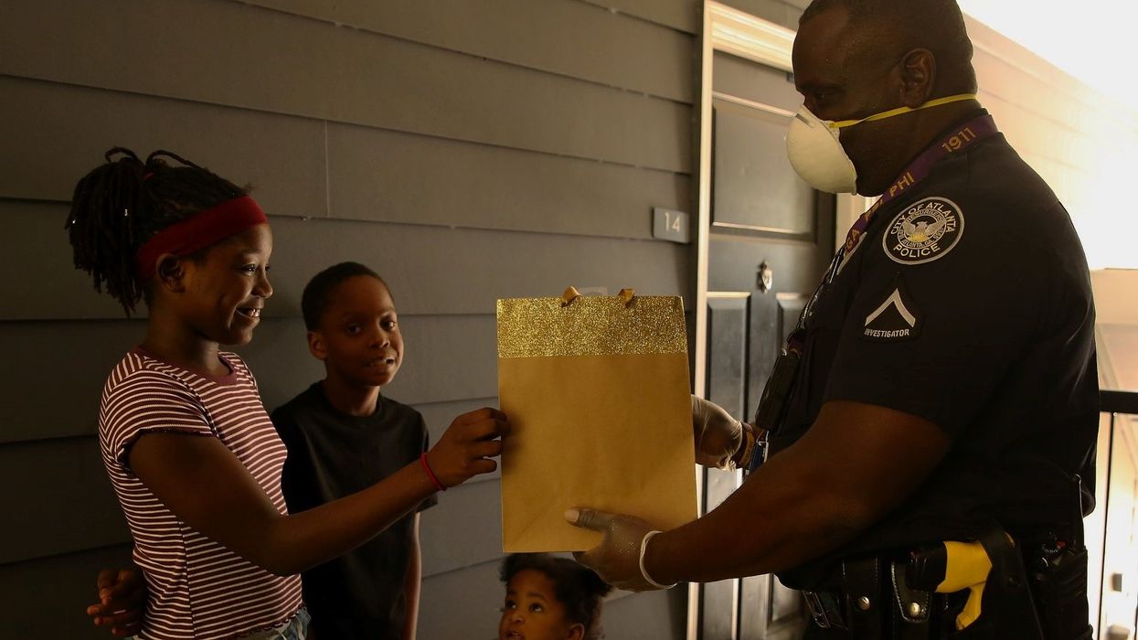 An Atlanta police officer used his hazard pay to buy students tablets for school