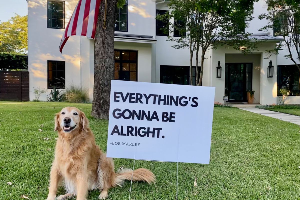 Looking for a sign? Rollingwood quarantine project springs into citywide effort to 'bring some positivity into our lives'