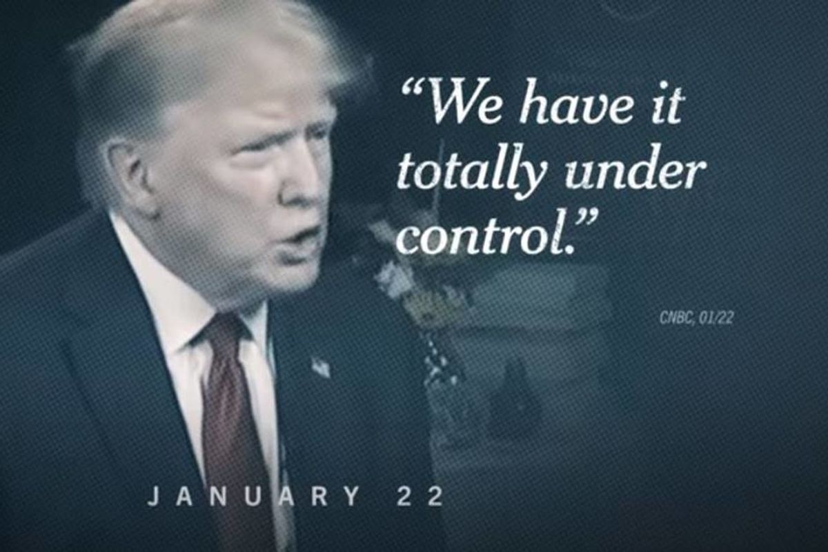 Joe Biden's 'Timeline' video plots Trump's deadly and disastrous attempts to deny the threat of COVID-19