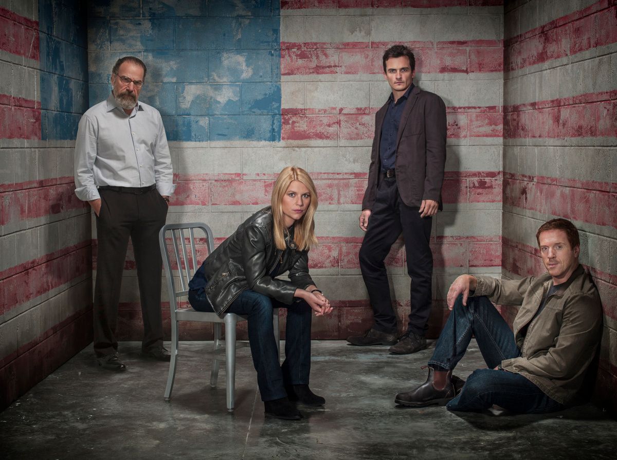 Mandy Patinkin Claire Danes Rupert Friend and Damian Lewis in Homeland