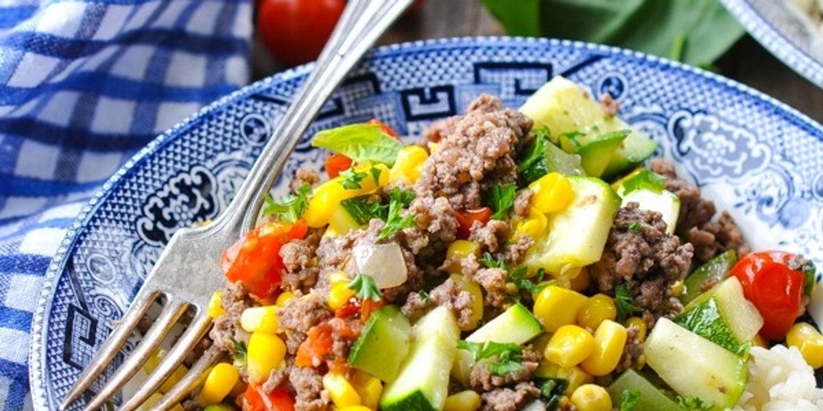 Ground Beef with Summer Vegetables