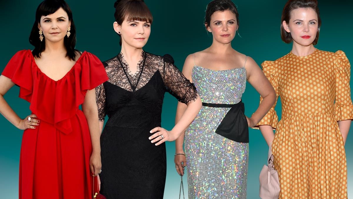 Composite photo of Ginnifer Goodwin looking red-carpet ready.