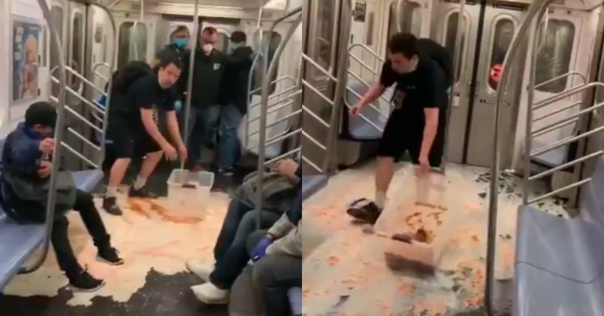 Popular TikToker Called Out For 'Despicable' Prank After Dumping Container Of Cereal All Over New York City Subway