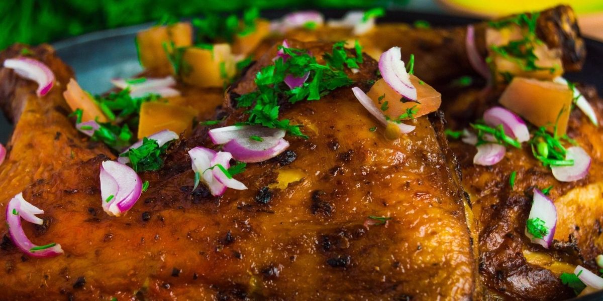 Peruvian-Style Roasted Chicken With Zesty Green Sauce Is 