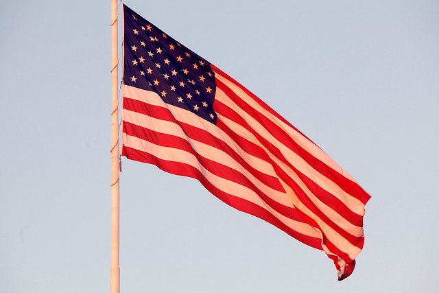 save America, American flag