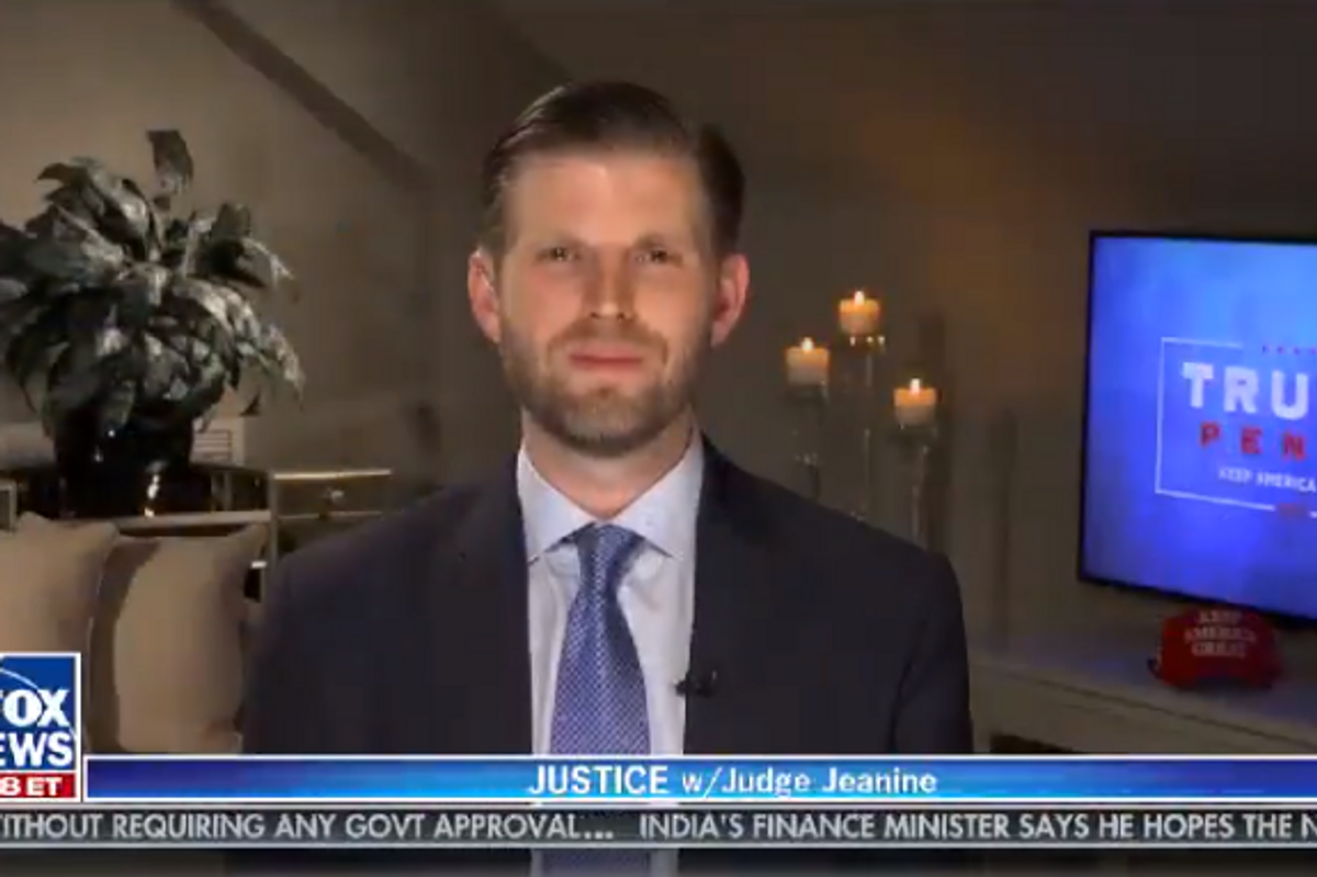 Eric Trump Knows We All Collectively Invented Pandemic So Daddy Can't Do Rallies
