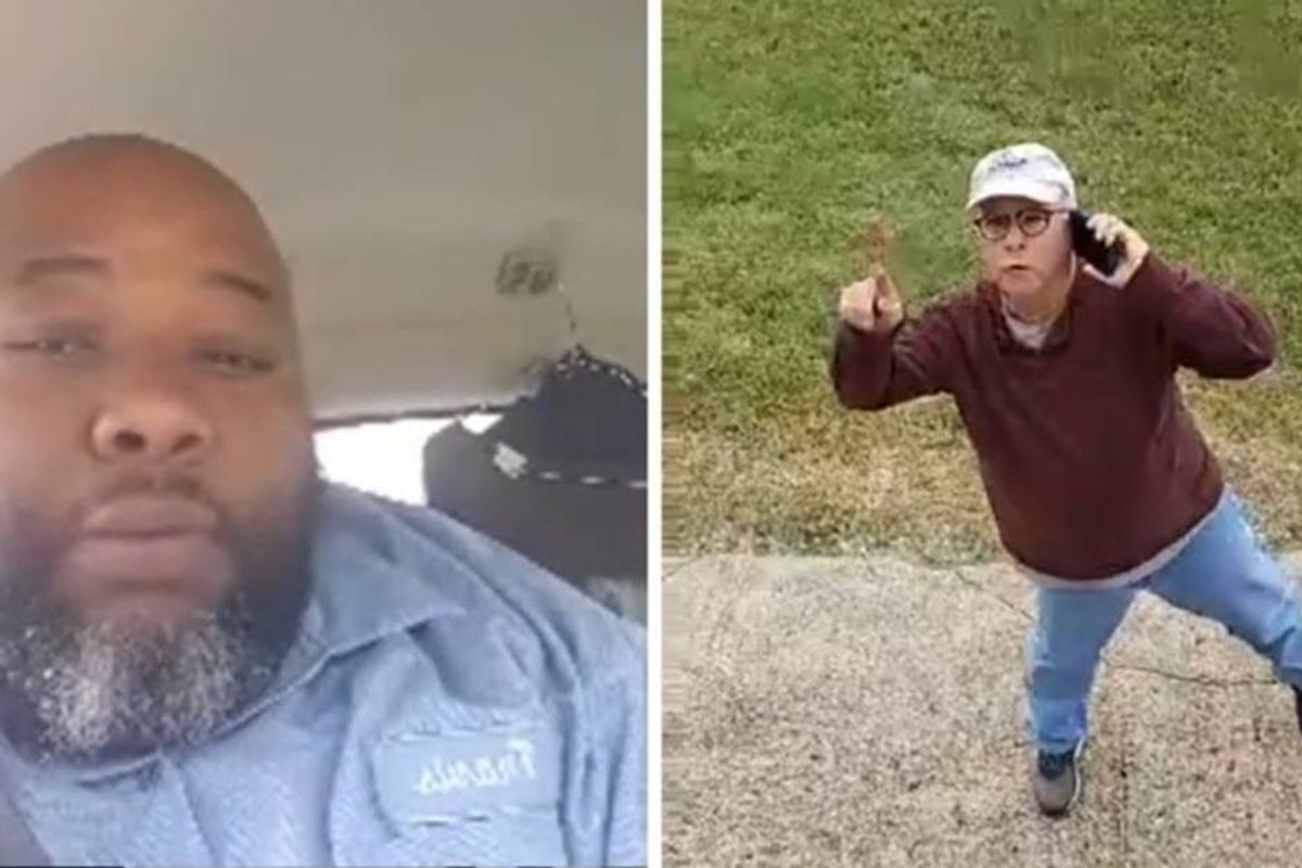 A black delivery man was held against his will inside a gated community just for doing his job