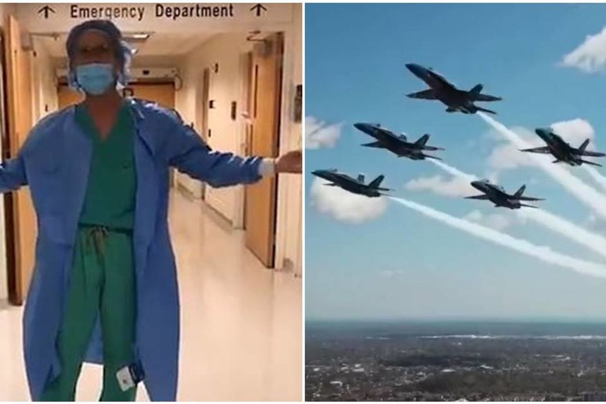 A doctor learned they are flying Blue Angels over hospitals instead of buying protective equipment