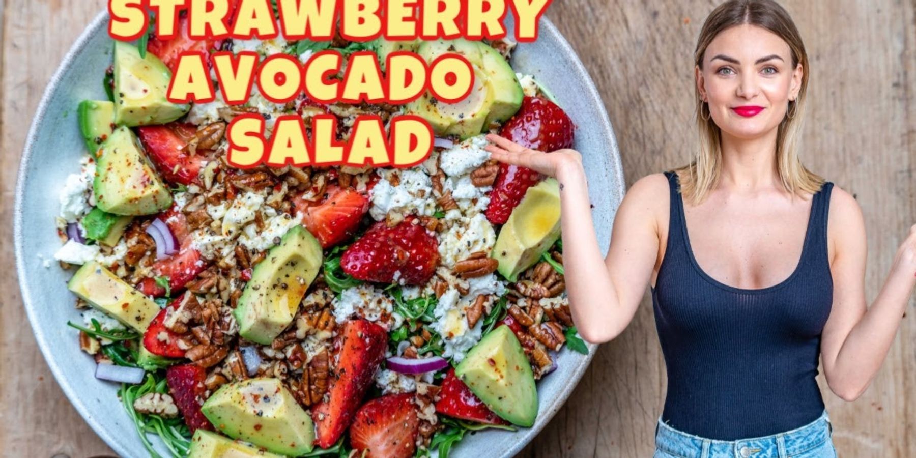 Strawberry Avocado Salad With Feta And Arugula