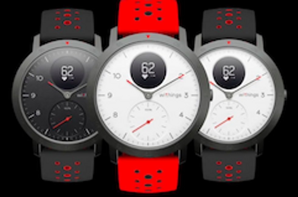 A hybrid smartwatch and fitness band, the $200 Withings Steel HR Sport, pictured here, is stylish and practical