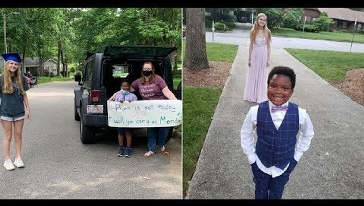 7-year-old throws mini-prom for graduating babysitter after hers is canceled