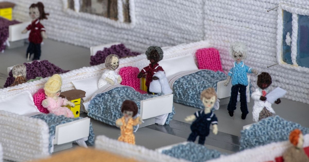 Great-Great-Grandmother Knits Detailed Model Hospital To Raise Money For Health Services