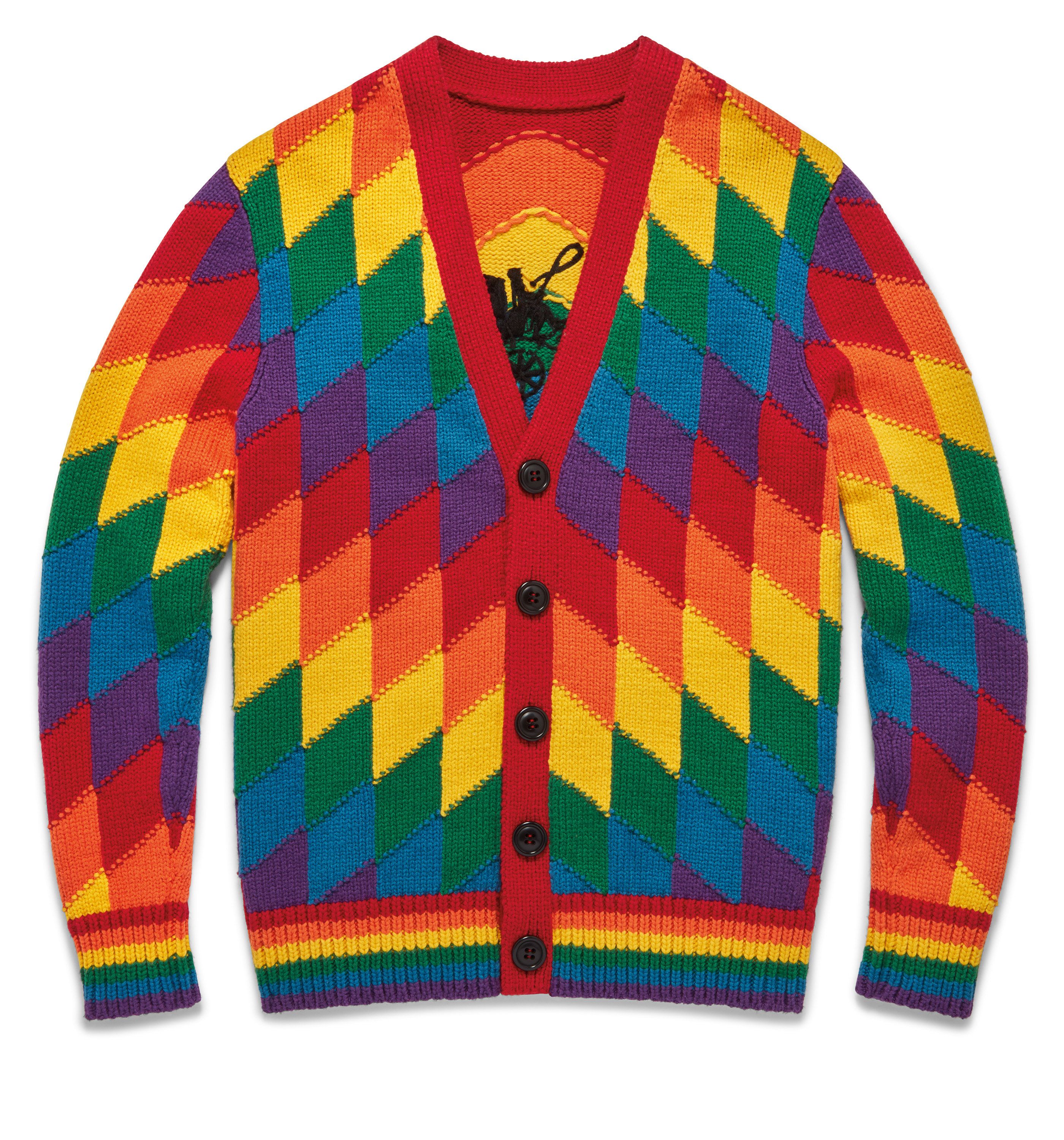 coach rainbow cardigan