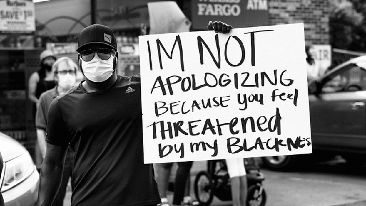 black protester, Minneapolis