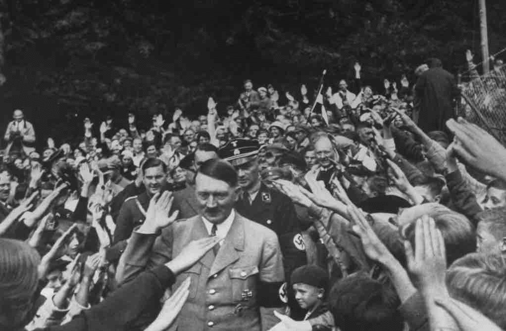 hitler holding up a bible