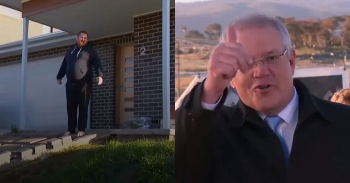 Australian Prime Minister's Press Conference Interrupted By Man Telling Journalists To Get Off His Lawn