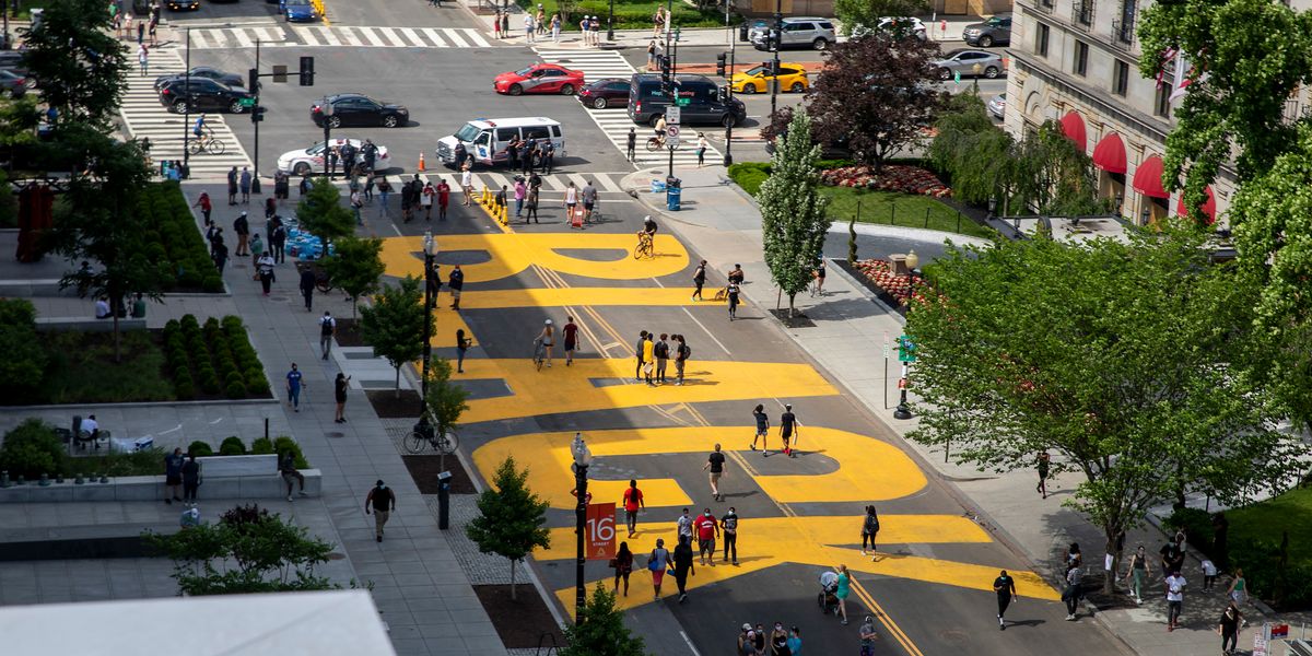 Washington D.C. Paints 'Black Lives Matter' on Street Leading to the White House