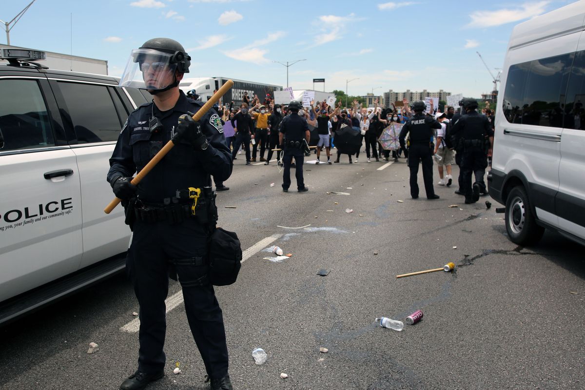 mike ramos apd protest I-35 police