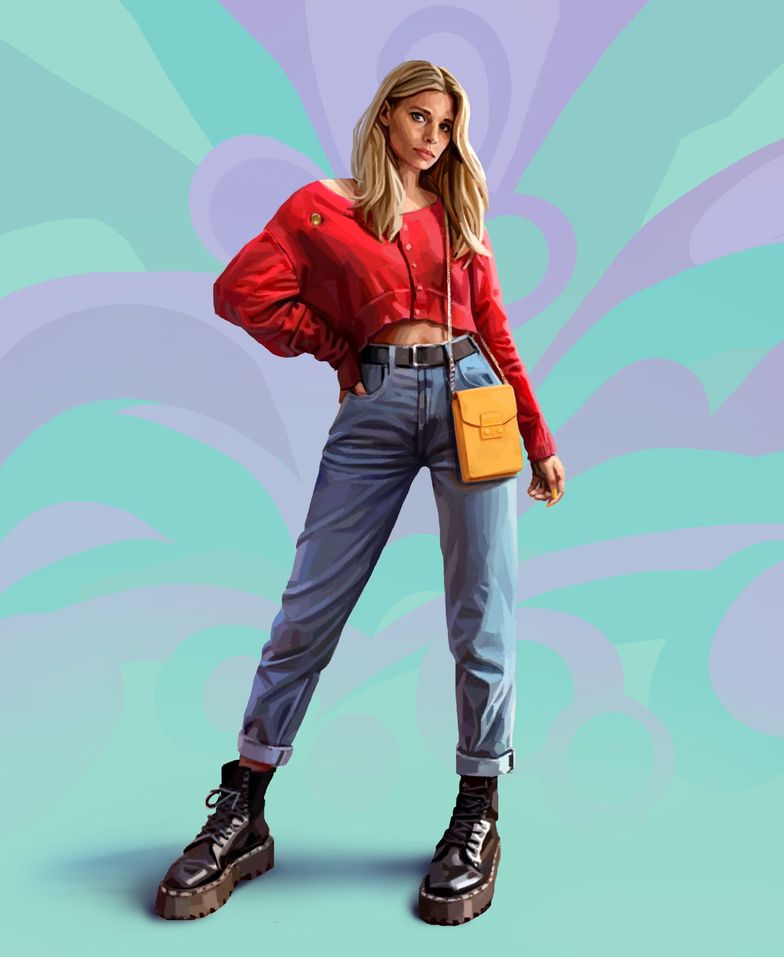 Gigi Hadid Orange Furla Backpack