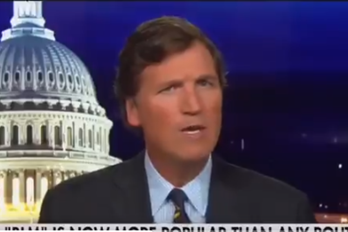 Tucker Carlson Furious Black Lives Matter More Popular Than [READS LIST OF WHITE PEOPLE]