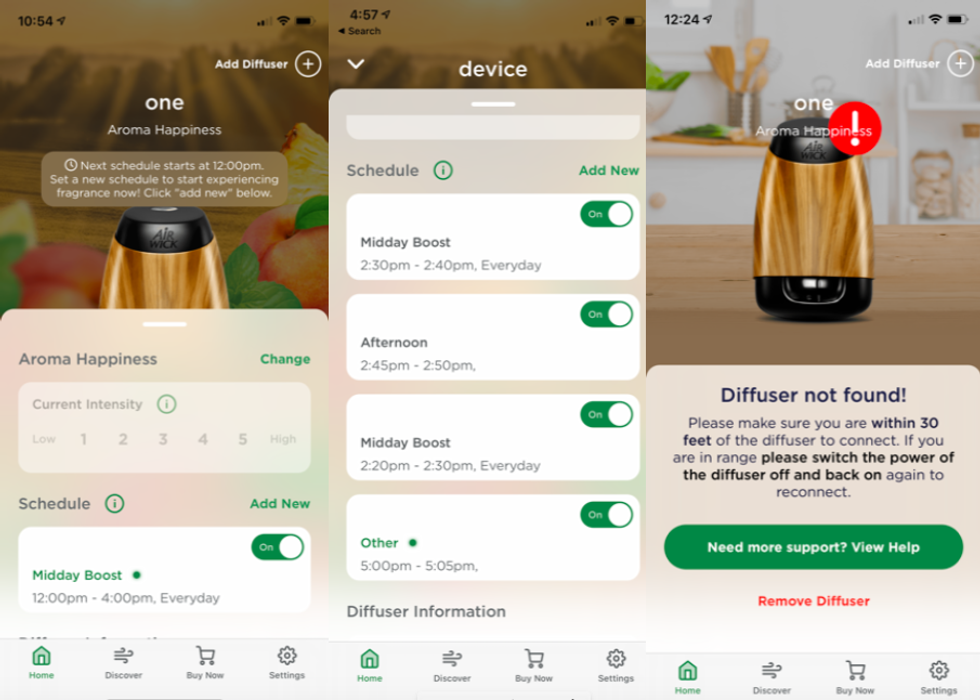 AirWick Essential Mist Bluetooth-connected diffuser