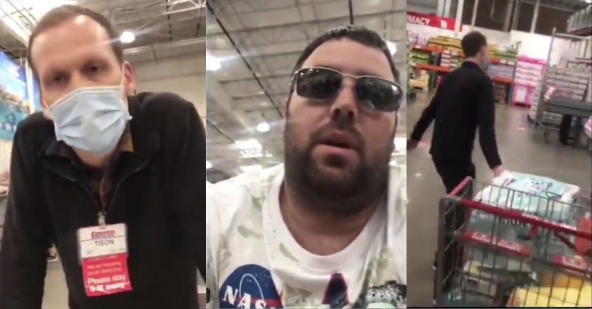 Costco Employee Becomes Internet Hero After Taking Customer's Cart Away For Refusing To Wear A Mask
