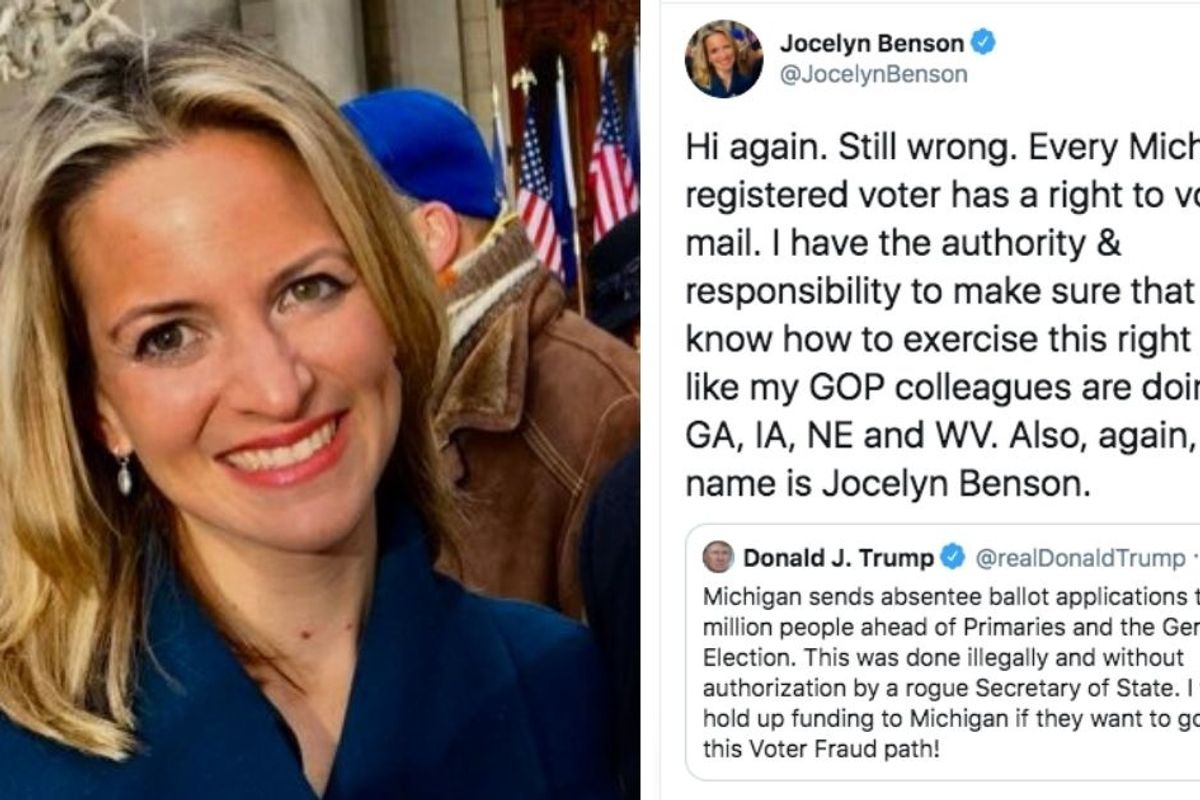 Trump tried to troll Michigan's Secretary of State on voting laws. It didn't end well for him.