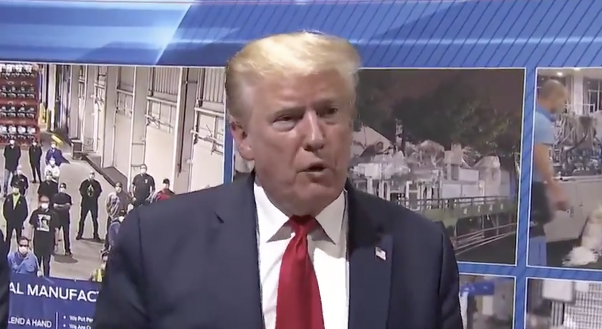 Trump Just Explained Why He Didn't Wear a Mask During His Tour of a Michigan Factory and It's Just as Petty as You'd Expect