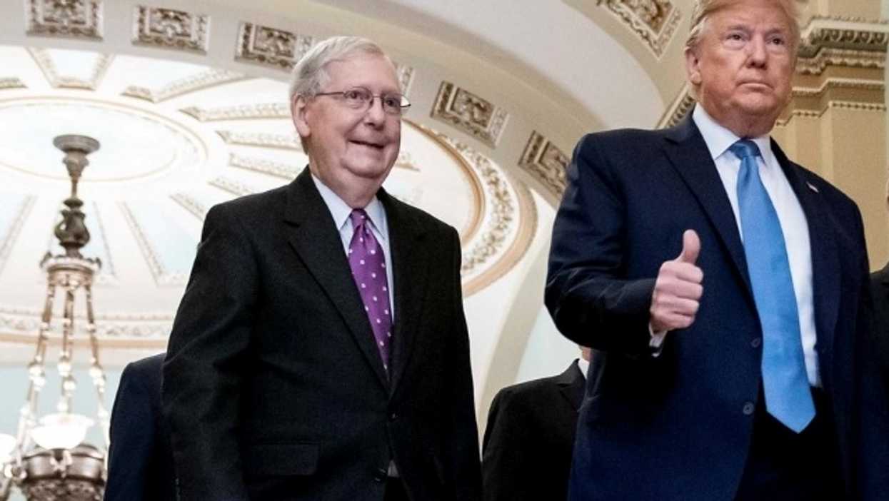 Sen. Mitch McConnell and President Trump