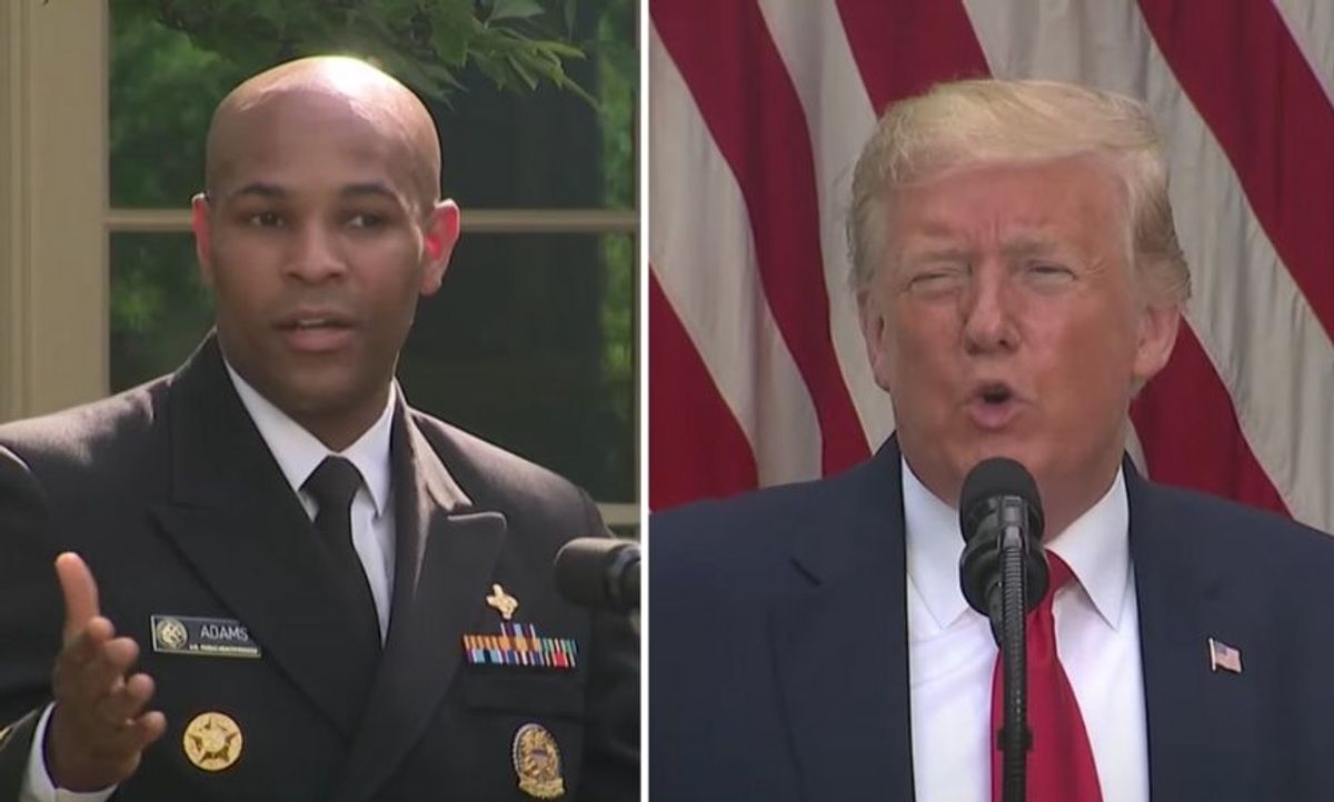 Trump Wonders Aloud If He Should Be Taking Insulin During White House Event and His Surgeon General Had to Step In