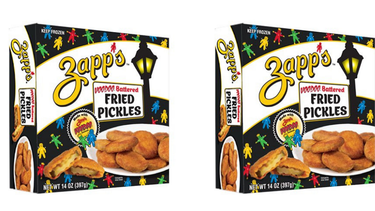 You can buy fried pickles battered with Zapp's Voodoo Seasoning now