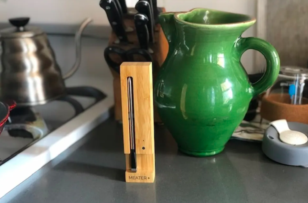 Meater cooks meat to a set temperature, then alerts you through its app when your meal is ready