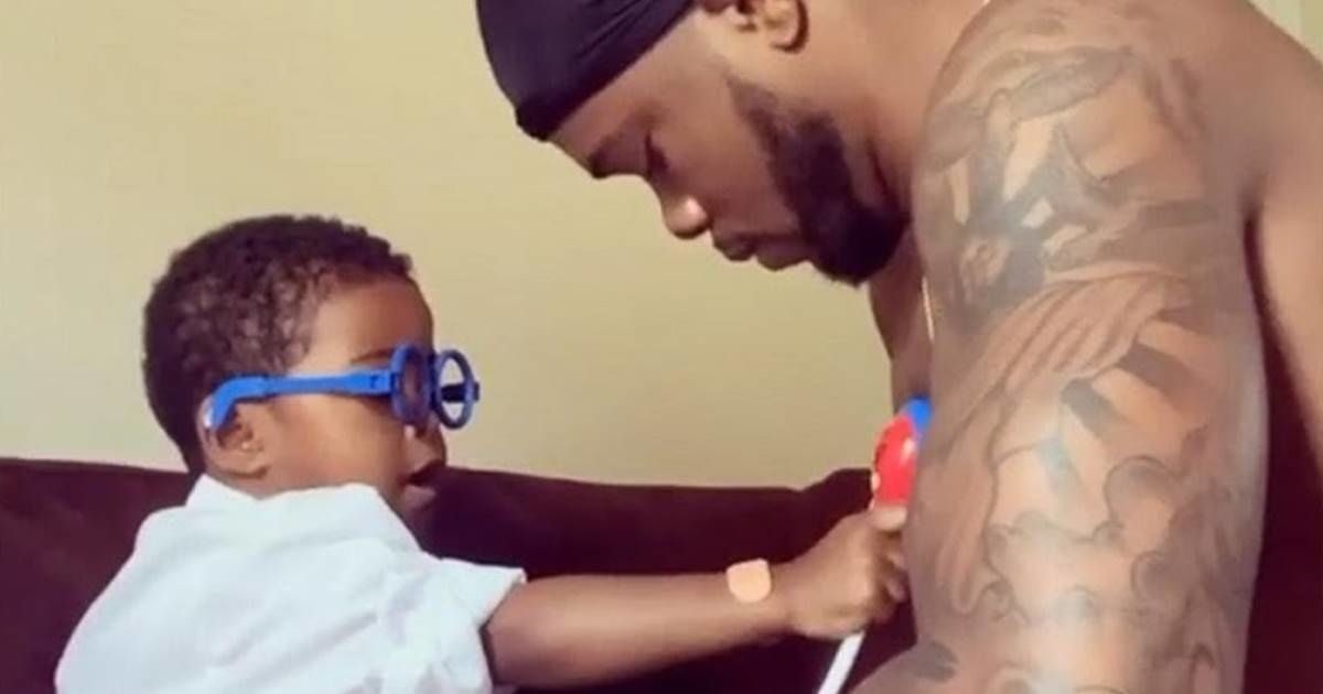 Adorable video of a three-year-old giving his dad a 'daily checkup' is just what the doctor ordered