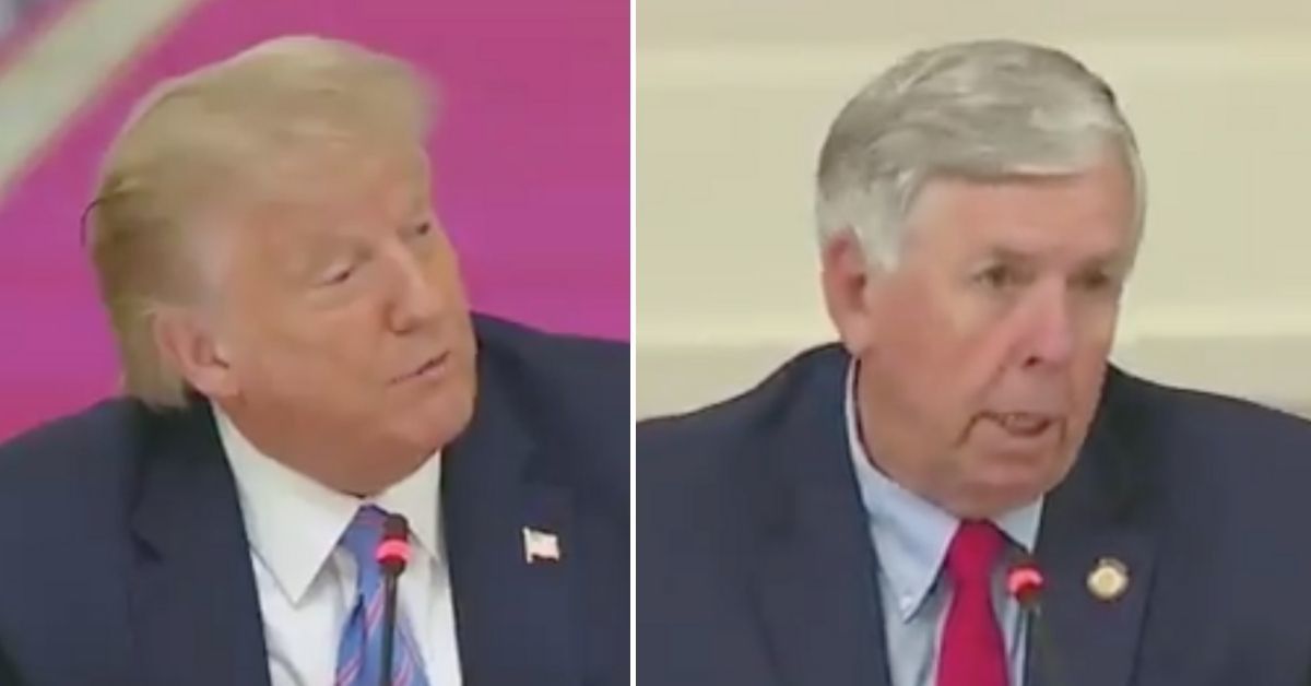 Missouri Governor Mike Parson Fawns Over Trump For Over A Minute At White House Event In Absurd Video