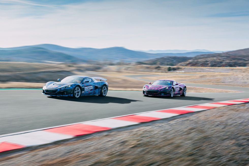 Rimac C_Two development vehicles