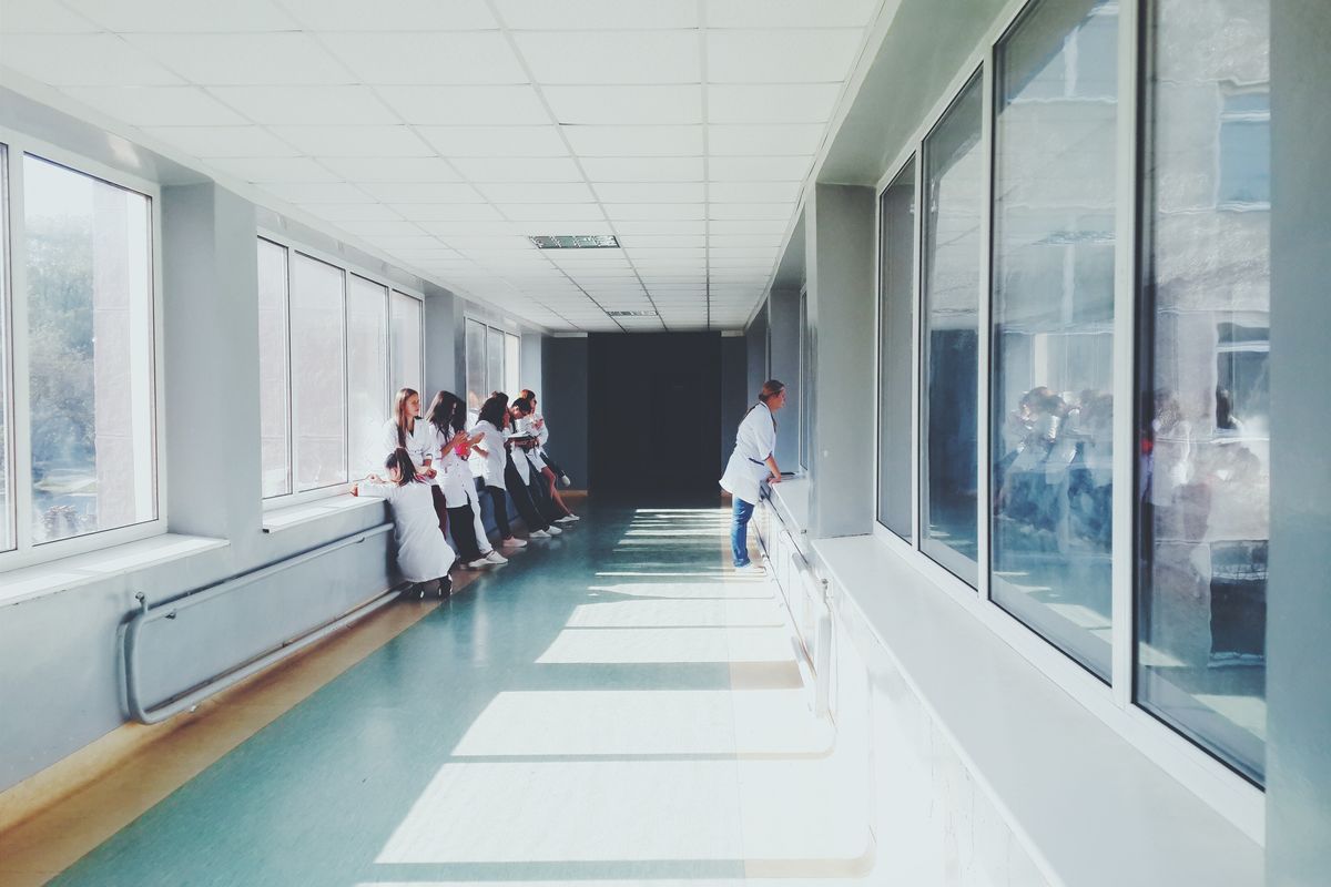 hospitals doctor triage stock