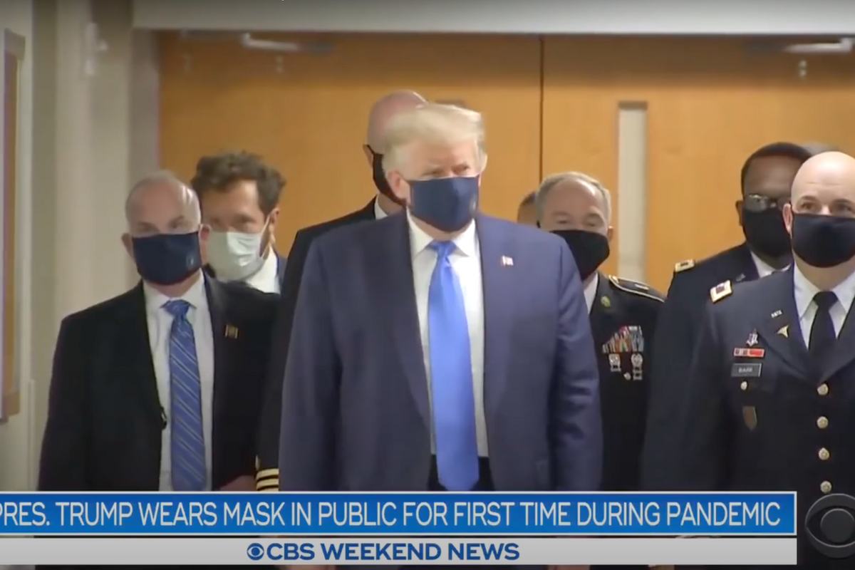 Grown-Ass President Wants A Cookie For Wearing A Mask In Public