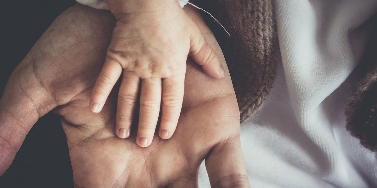 Baby and father