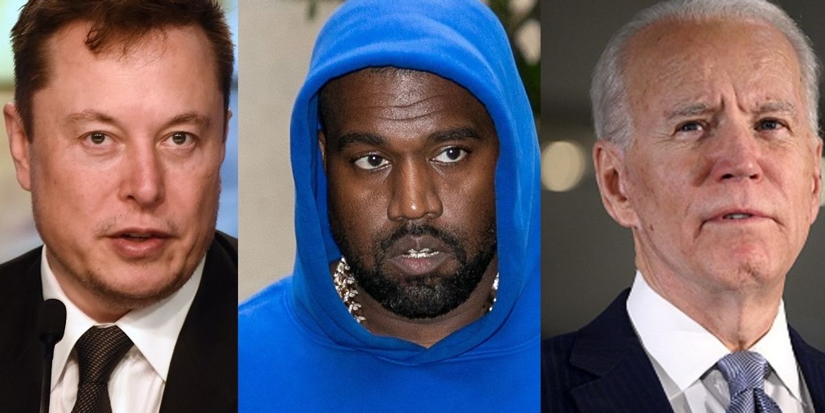 Twitter accounts of Elon Musk, Kanye West, Joe Biden, and ...