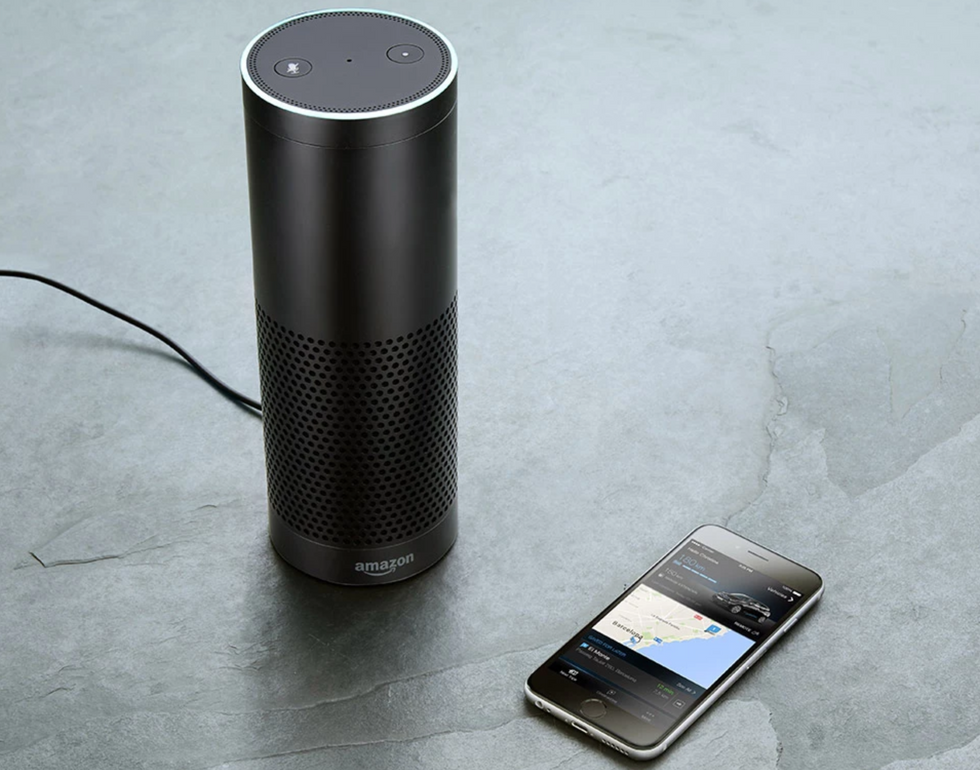 Amazon Echo speaker with BMW Alexa skill