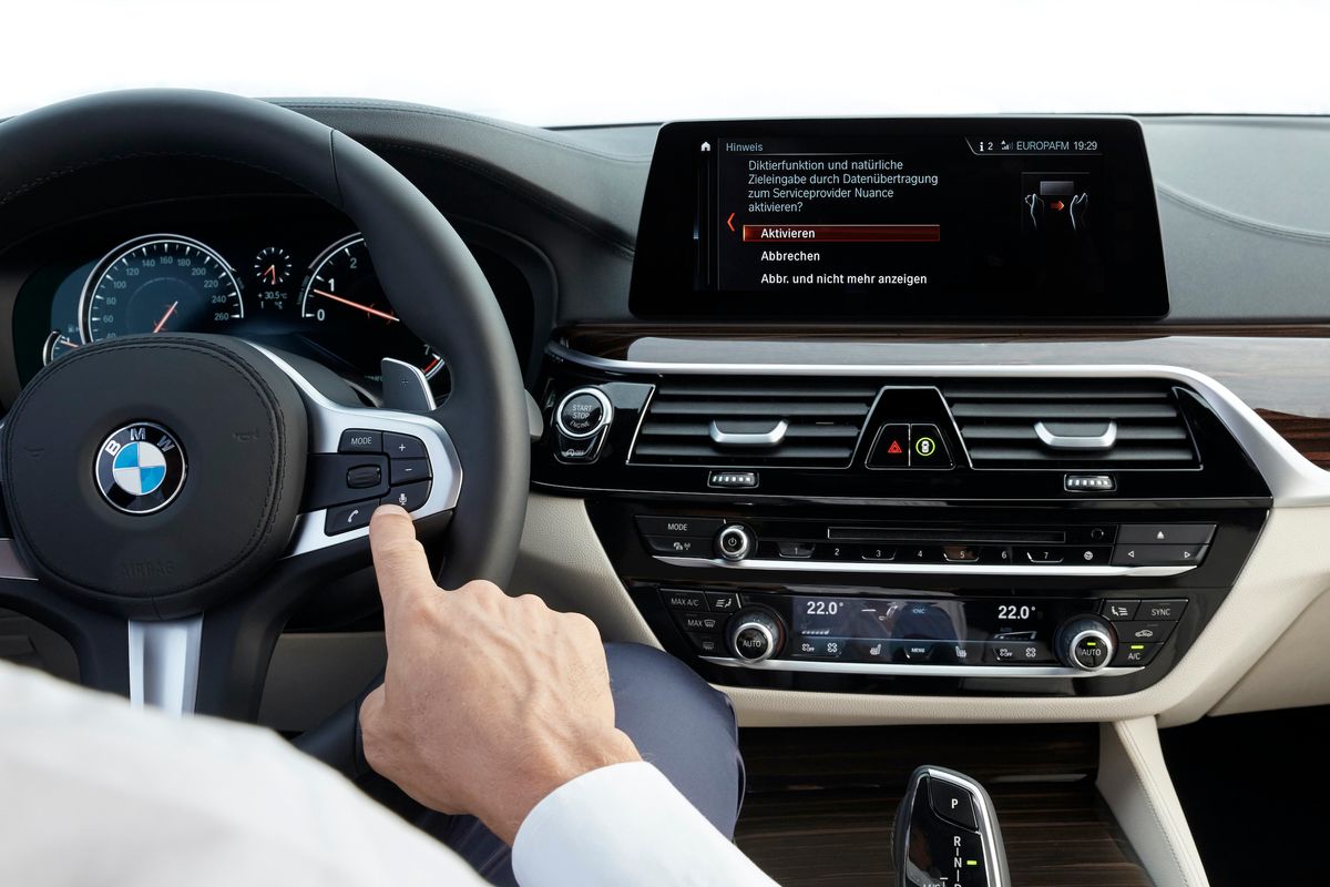 BMW iDrive infotainment system in the 2021 5 Series