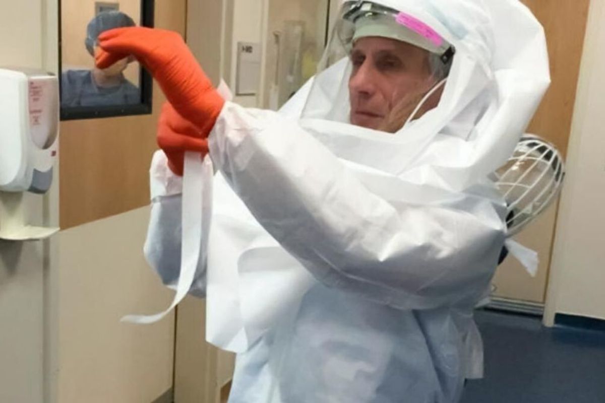 74-yr-old Dr. Fauci treating Ebola patients in 2015 exemplifies his genuine leadership