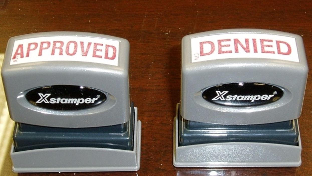 approve or denied stamp pad