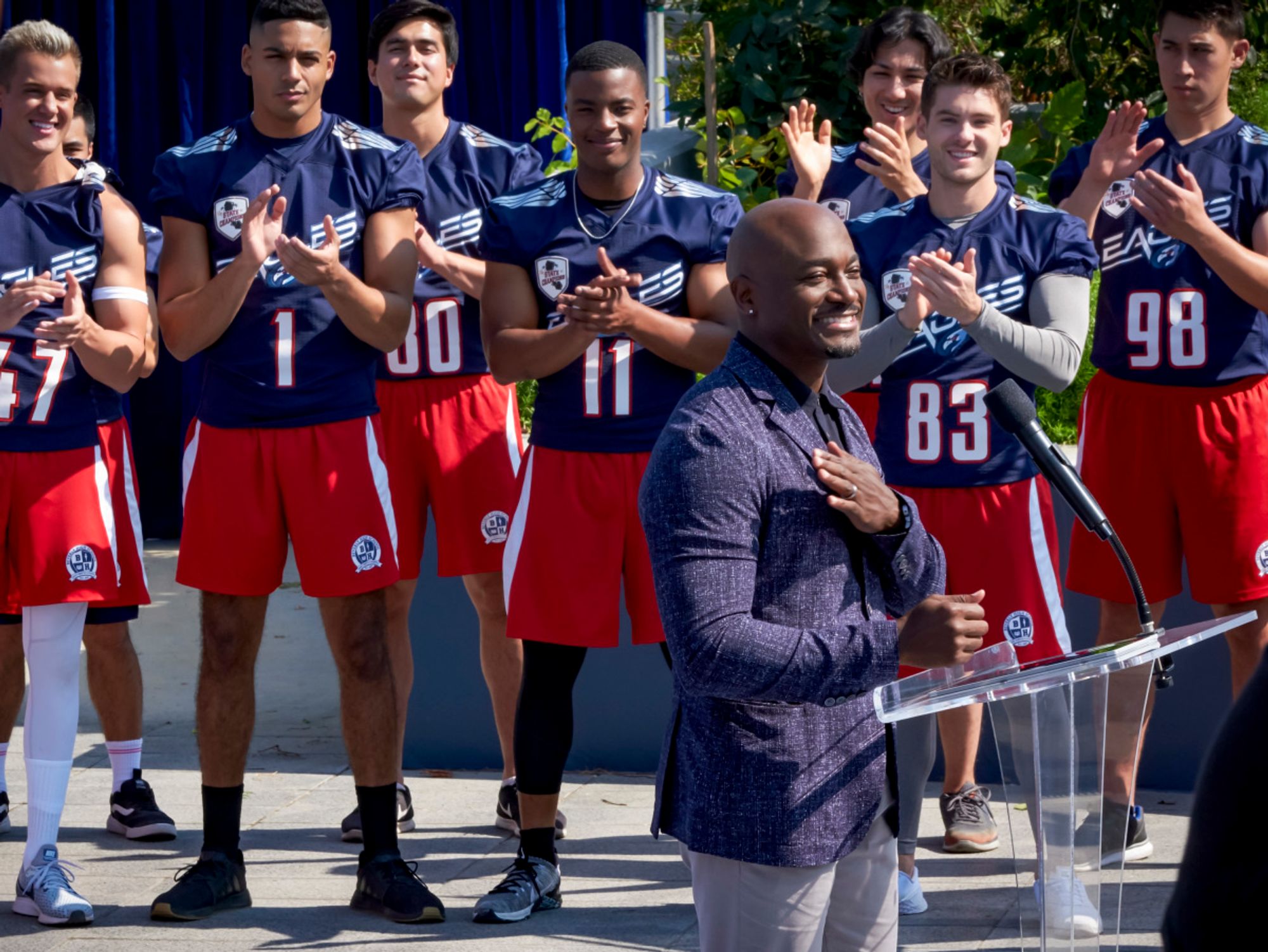 High school football players on TV show from The CW All American