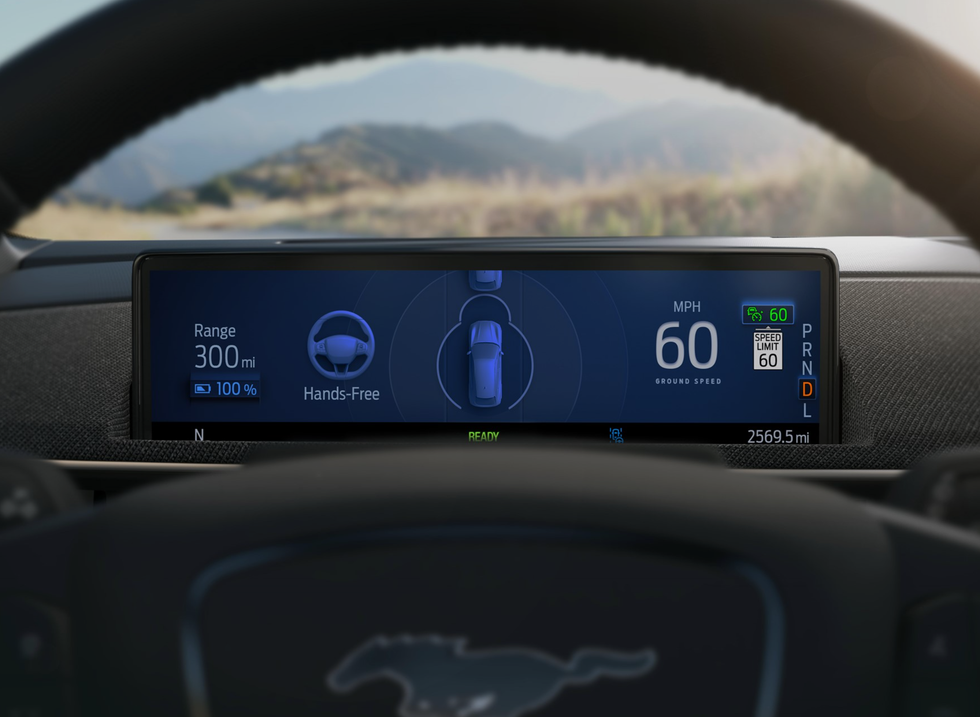 Hands-free driving mode in the Mustang Mach-E