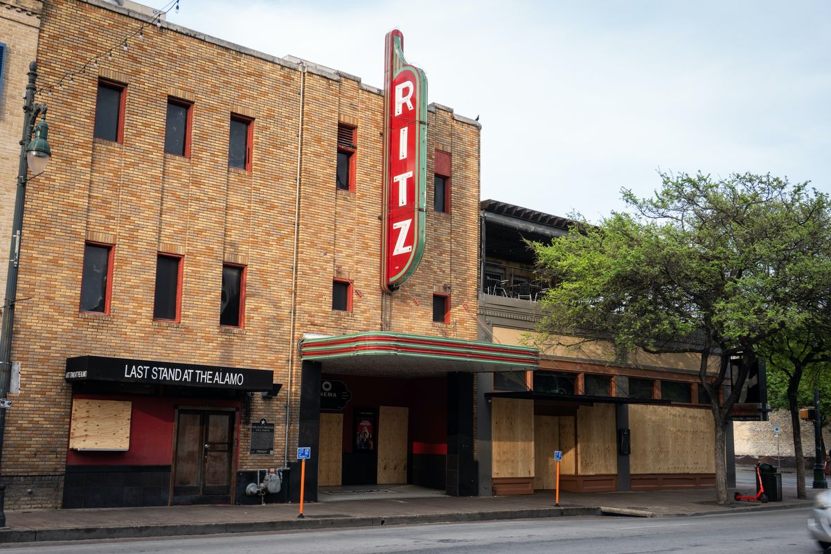 alamo drafthouse draft house downtown boarded up ritz theater