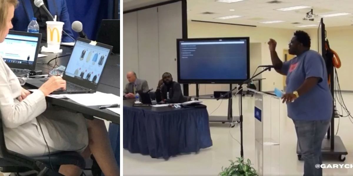 Man calls out school board member after she's caught shopping during ...
